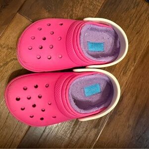 CROCS Kids Pink and Purple Slippers